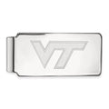 Sterling Silver Rhodium-plated LogoArt Virginia Tech V-T Money Clip