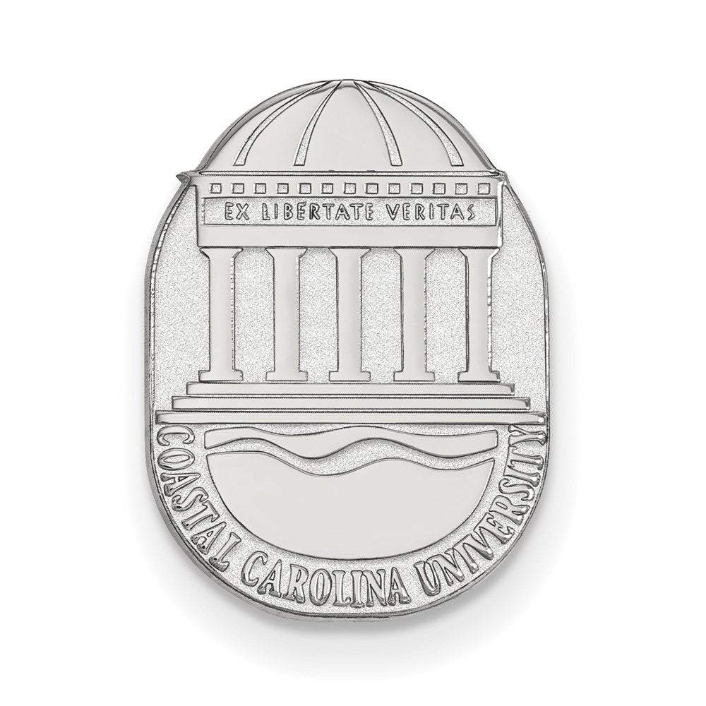 14k White Gold LogoArt Coastal Carolina University Crest Lapel Pin