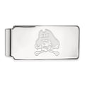 Sterling Silver Rhodium-plated LogoArt East Carolina University Pirate Money Clip
