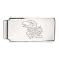 10k White Gold LogoArt University of Kansas Jayhawk Money Clip