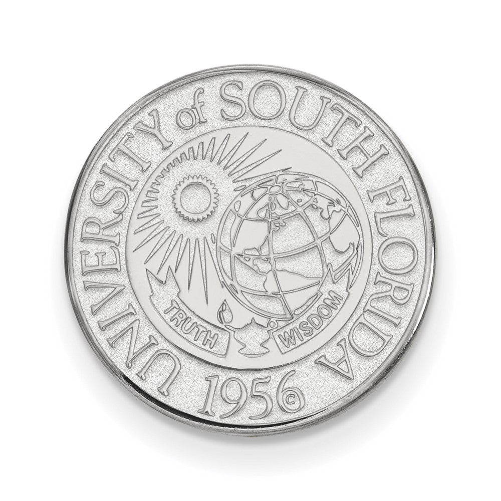 14k White Gold LogoArt University of South Florida Crest Lapel Pin