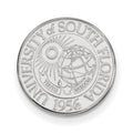 Sterling Silver Rhodium-plated LogoArt University of South Florida Crest Lapel Pin