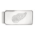 10k White Gold NHL LogoArt Detroit Red Wings Money Clip