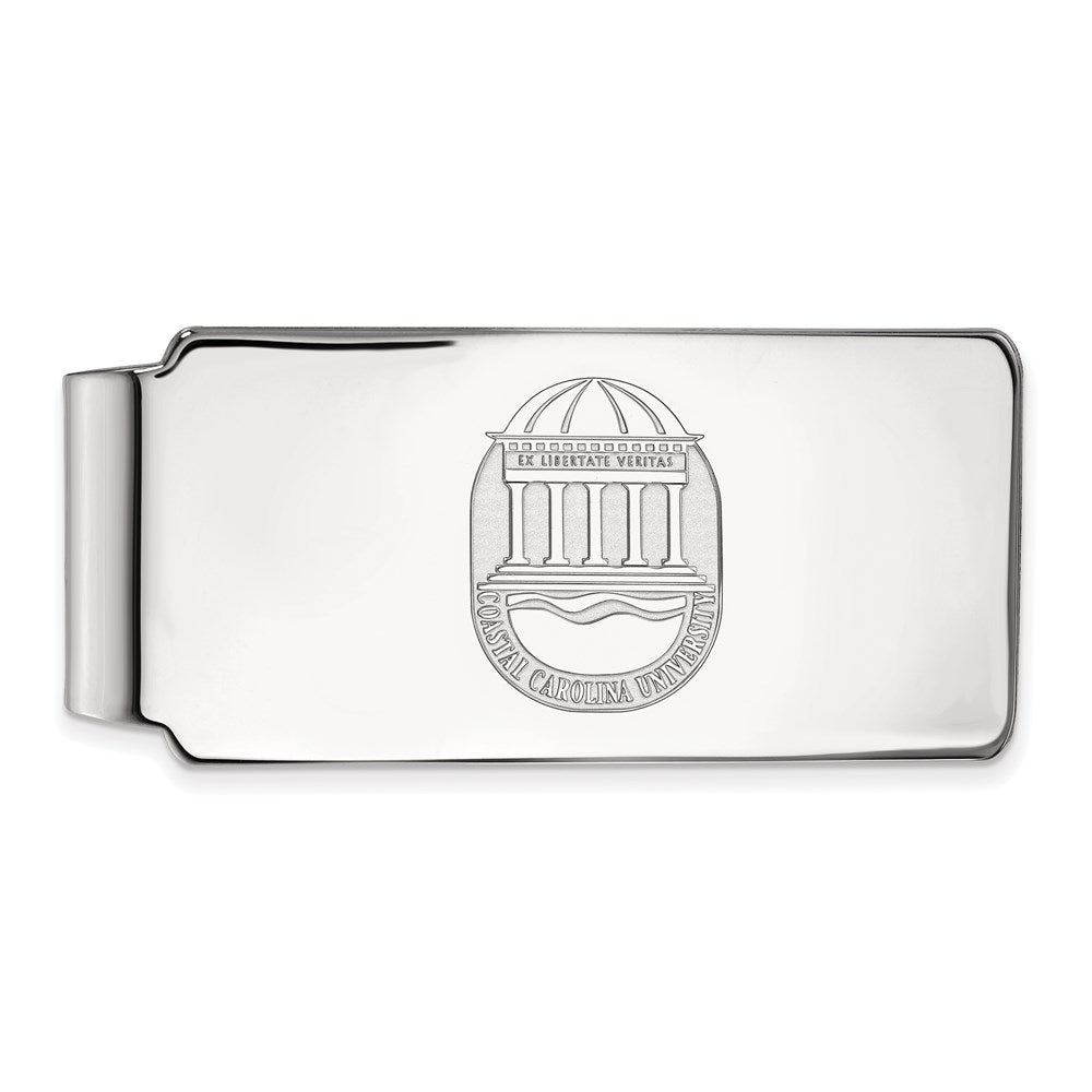 10k White Gold LogoArt Coastal Carolina University Crest Money Clip