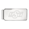 Sterling Silver Rhodium-plated LogoArt Oklahoma State University O-S-U Money Clip