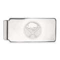 Sterling Silver Rhodium-plated NHL LogoArt Buffalo Sabres Money Clip
