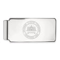 Sterling Silver Rhodium-plated LogoArt Southern Illinois University Crest Money Clip