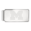 10k White Gold LogoArt University of Michigan Letter M Money Clip