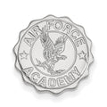 Sterling Silver Rhodium-plated LogoArt United States Air Force Academy Crest Lapel Pin