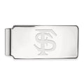 10k White Gold LogoArt Florida State University F-S Money Clip