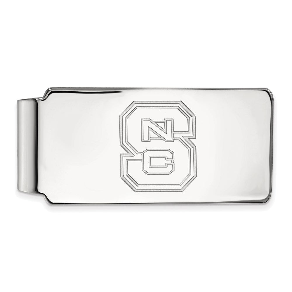 Sterling Silver Rhodium-plated LogoArt North Carolina State University N-C-S Money Clip
