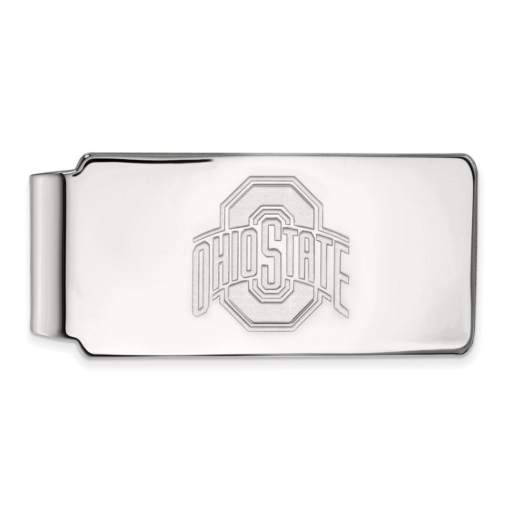 10k White Gold LogoArt The Ohio State University Money Clip