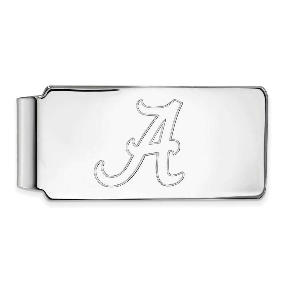 10k White Gold LogoArt University of Alabama Money Clip