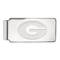 10k White Gold LogoArt University of Georgia Letter G Money Clip