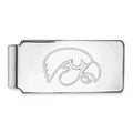 Sterling Silver Rhodium-plated LogoArt University of Iowa Hawk Money Clip
