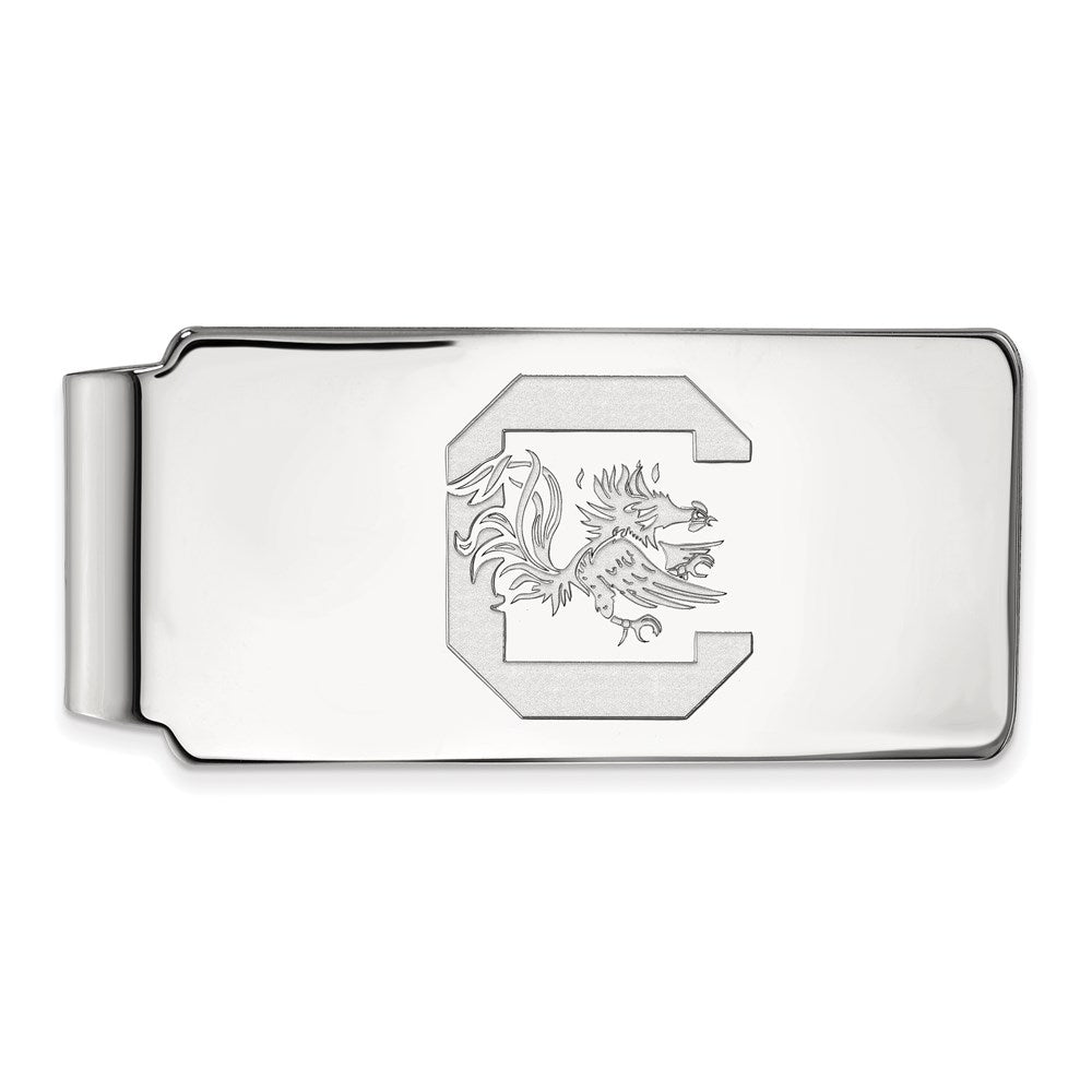 Sterling Silver Rhodium-plated LogoArt University of South Carolina Money Clip