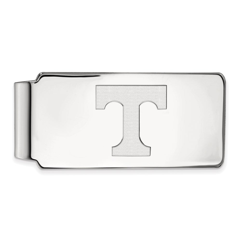 Sterling Silver Rhodium-plated LogoArt University of Tennessee Letter T Money Clip