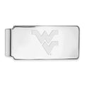 Sterling Silver Rhodium-plated LogoArt West Virginia University W-V Money Clip