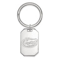 Sterling Silver Rhodium-plated LogoArt University of Florida Gator Key Ring