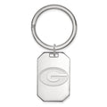 Sterling Silver Rhodium-plated LogoArt University of Georgia Letter G Key Ring