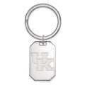 Sterling Silver Rhodium-plated LogoArt University of Kentucky U-K Key Ring