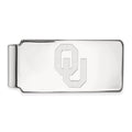 Sterling Silver Rhodium-plated LogoArt University of Oklahoma O-U Money Clip