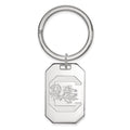 Sterling Silver Rhodium-plated LogoArt University of South Carolina Key Ring
