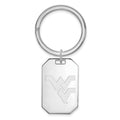 Sterling Silver Rh-plated LogoArt West Virginia University Key Chain
