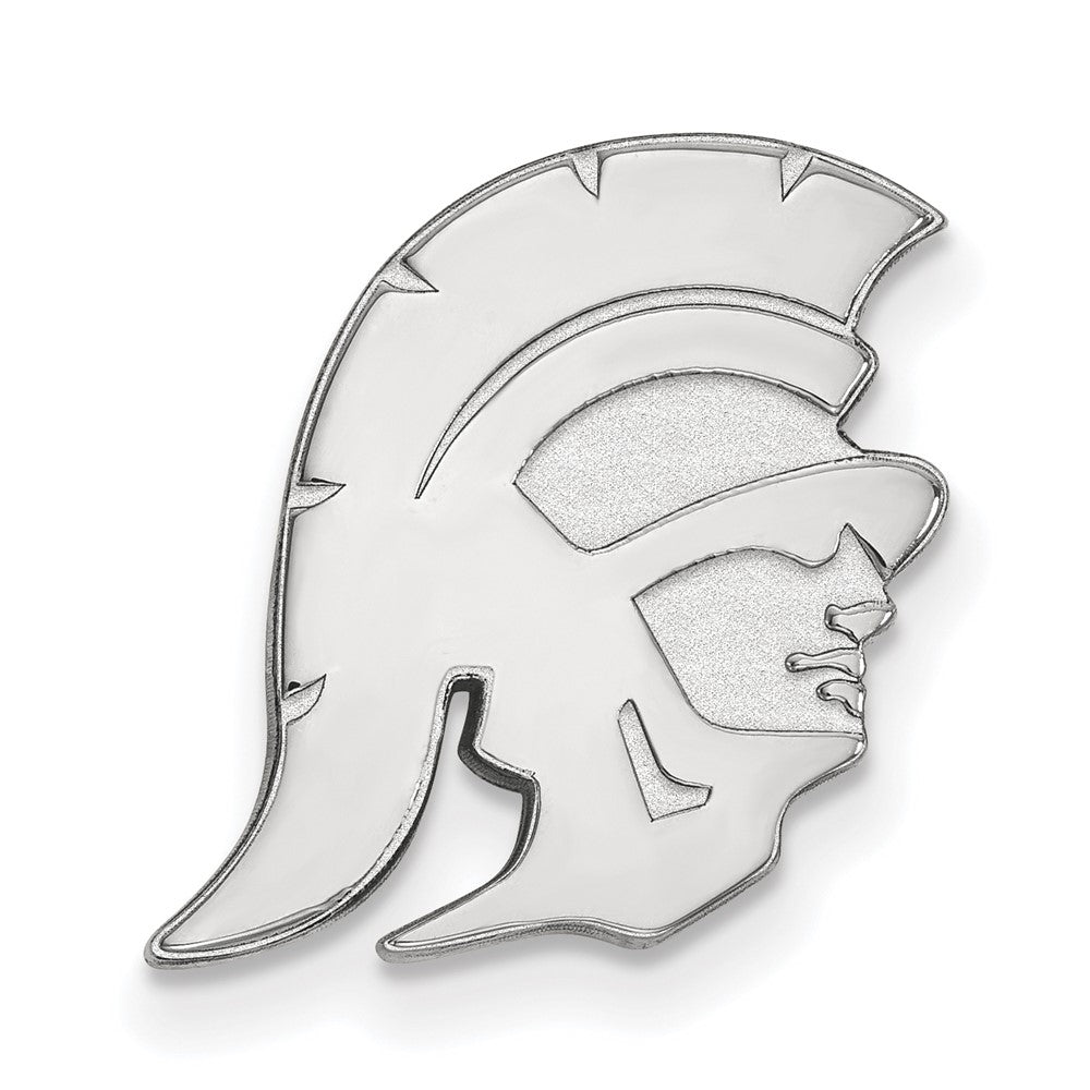 Sterling Silver Rhodium-plated University of Southern California Trojan Lapel Pin