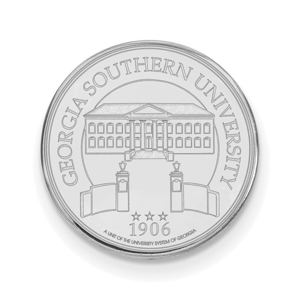 14k White Gold LogoArt Georgia Southern University Crest Lapel Pin