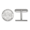 Sterling Silver Rhodium-plated LogoArt Montana State University Crest Cuff Links