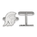 Sterling Silver Rhodium-plated University of Southern California Trojan Cuff Links