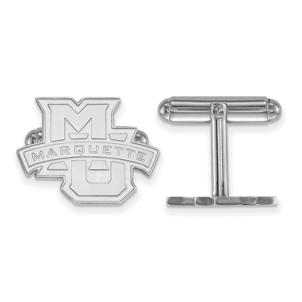 Sterling Silver Rhodium-plated LogoArt Marquette University Cuff Links