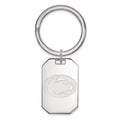 Sterling Silver Rhodium-plated LogoArt Penn State University Lion Key Ring
