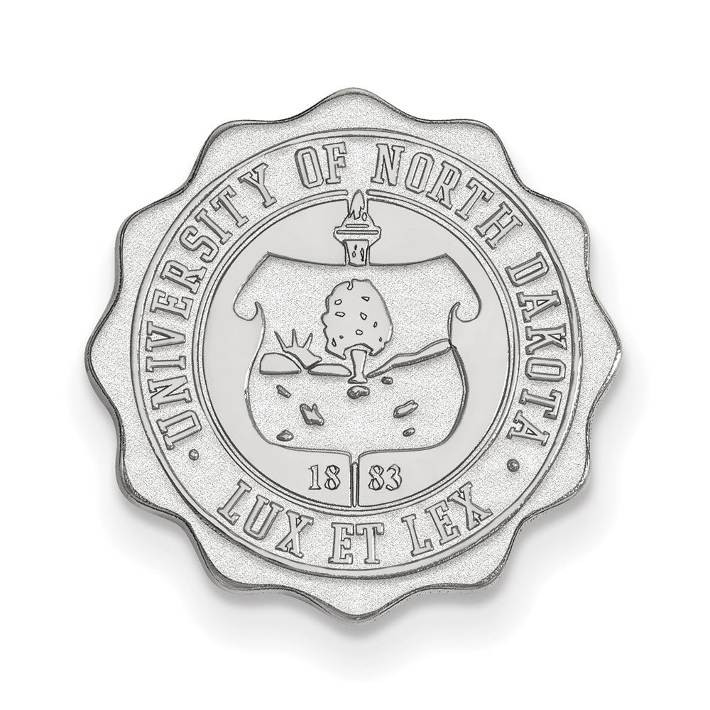 Sterling Silver Rhodium-plated LogoArt University of North Dakota Crest Lapel Pin