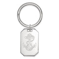 Sterling Silver Rhodium-plated LogoArt US Naval Academy Anchor Key Ring