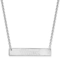Sterling Silver Rhodium-plated LogoArt Miami University Ohio Small Bar 18 inch Necklace
