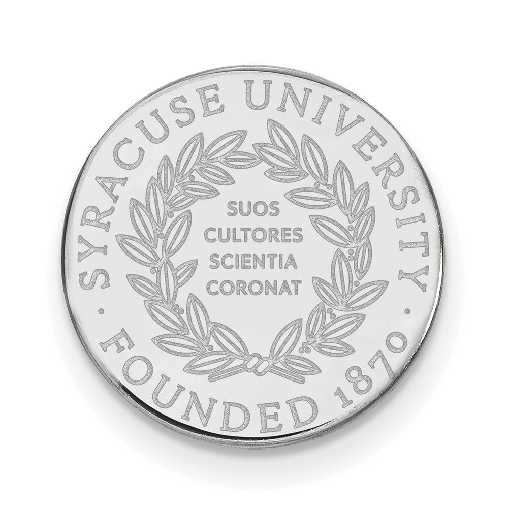 14k White Gold LogoArt Syracuse University Crest Lapel Pin