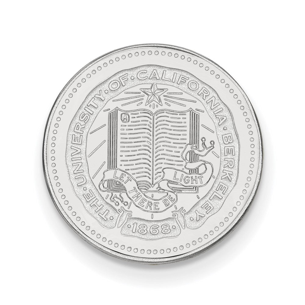 Sterling Silver Rhodium-plated LogoArt University of California Berkeley Crest Lapel Pin