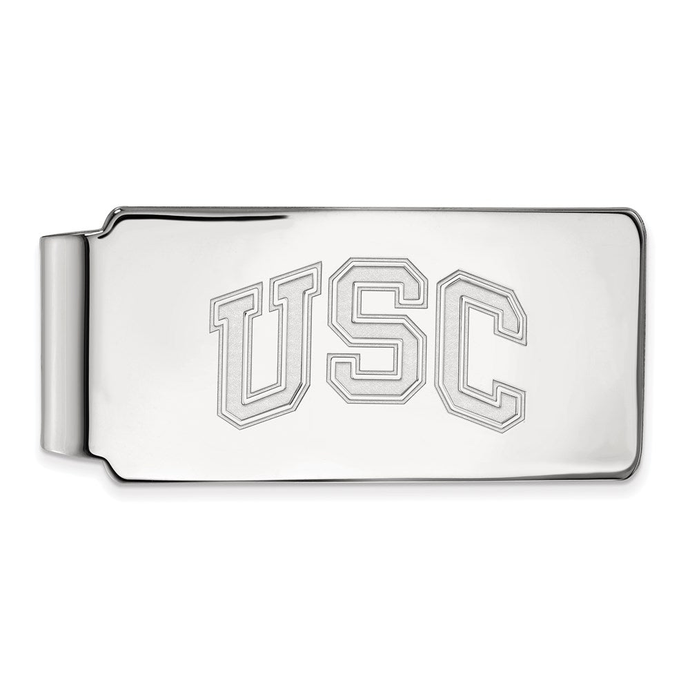 Sterling Silver Rhodium-plated University of Southern California U-S-C Money Clip