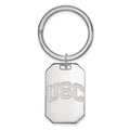 Sterling Silver Rhodium-plated University of Southern California U-S-C Key Ring