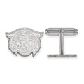 Sterling Silver Rhodium-plated LogoArt Villanova University Wildcat Cuff Links