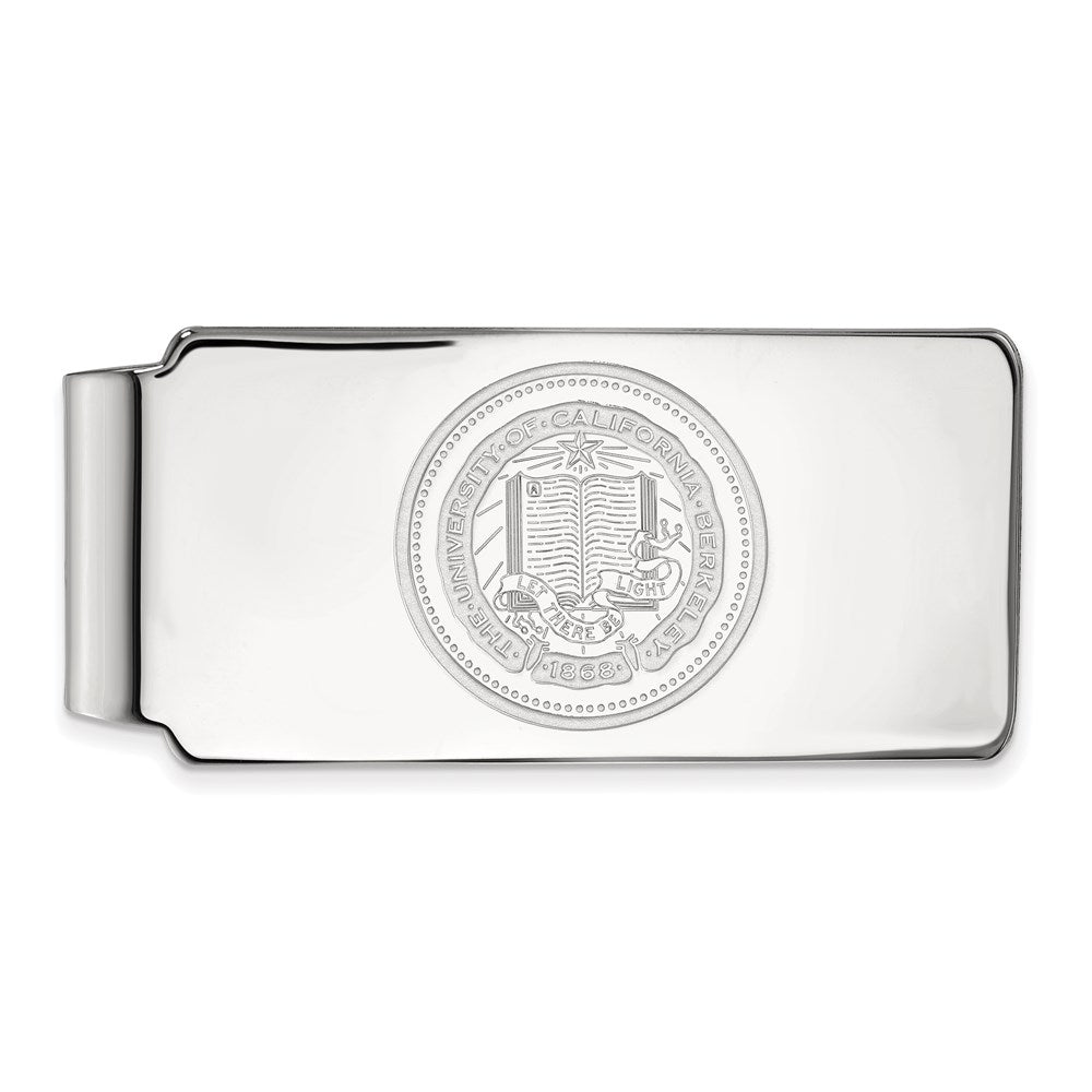 Sterling Silver Rhodium-plated LogoArt University of California Berkeley Crest Money Clip
