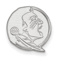 Sterling Silver Rhodium-plated LogoArt Florida State University Seminole Lapel Pin