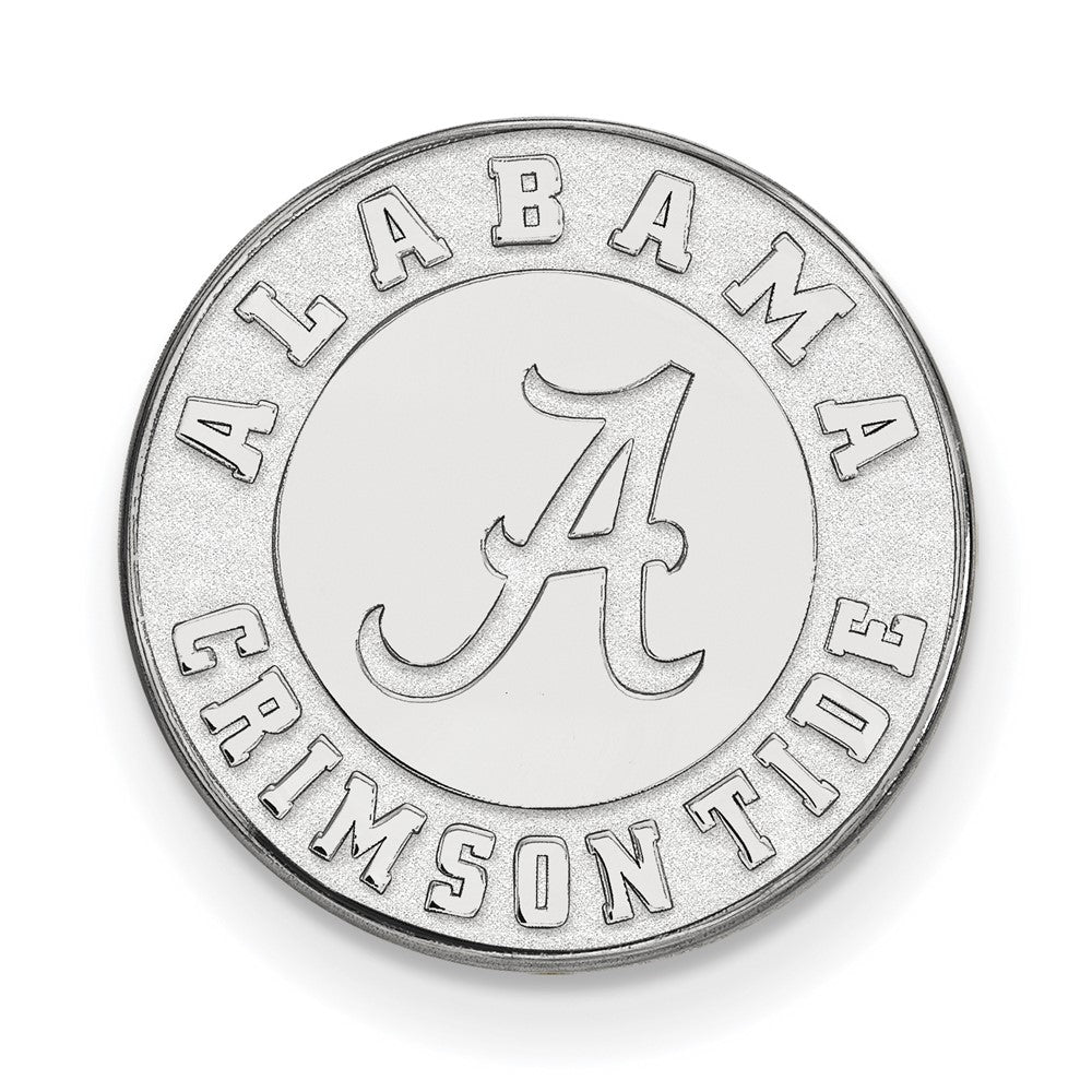 Sterling Silver Rhodium-plated LogoArt University of Alabama Crimson Tide Lapel Pin