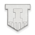 14k White Gold LogoArt University of Illinois Victory Badge Lapel Pin