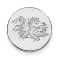 Sterling Silver Rhodium-plated LogoArt University of South Carolina Gamecock Lapel Pin