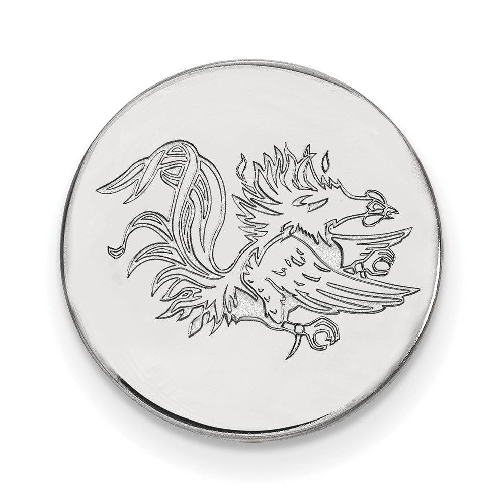 Sterling Silver Rhodium-plated LogoArt University of South Carolina Gamecock Lapel Pin