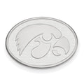 14k White Gold LogoArt University of Iowa Hawk Oval Lapel Pin