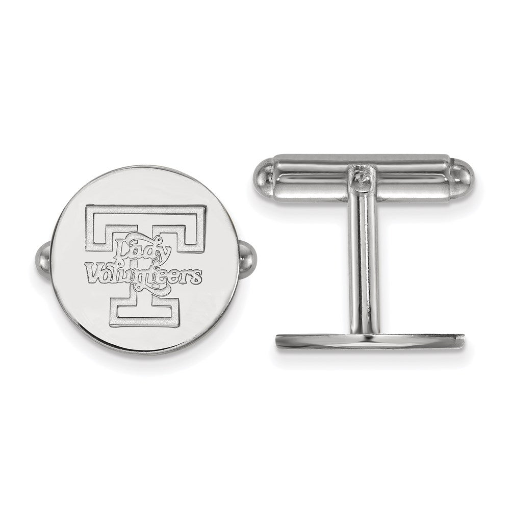Sterling Silver Rhodium-plated LogoArt University of Tennessee Lady Volunteers Cuff Links